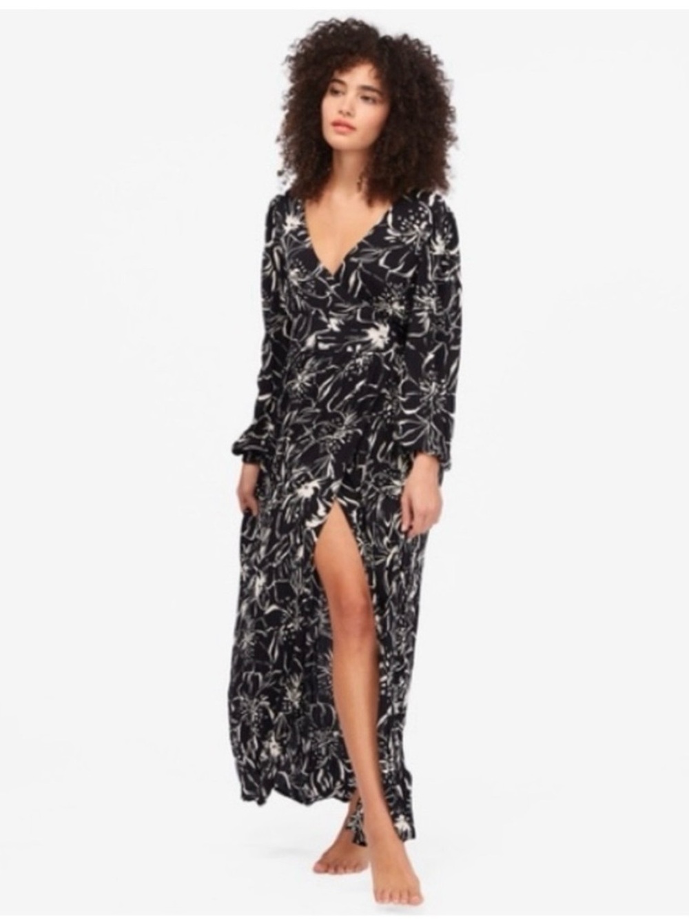 Billabong Nine Lives Black Maxi Dress Medium